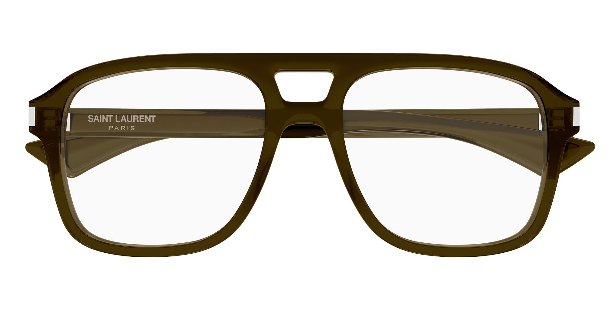 Ottica Mondello Roma - Saint Laurent - SL 881 OPT-004 - SL 881 OPT-004 - BROWN RX - Acetate - shape Navigator - Black - EYEWEAR - EYEGLASSES - Unisex,Uomo,Donna,Women,Men - lens Clear - Made In Japan
