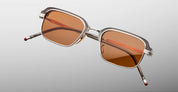 Ottica Mondello Roma - Jacques Marie Mage - JMMCM-4E - COMANCHE - TEMPEST - Titanium - shape Rectangular - Silver - EYEWEAR - SUNGLASSES - Unisex,Uomo,Donna,Women,Men - lens orange - Made In Japan
