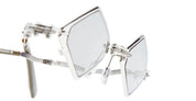 Ottica Mondello Roma - Kuboraum - KRSH80SI0000004G - MASK H80 SI - SILVER - Metal - shape Diamond - Silver - EYEWEAR - SUNGLASSES - Unisex,Uomo,Donna,Women,Men - lens silver - Made In Italy