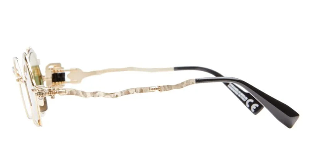 Ottica Mondello Roma - Kuboraum - KRSZ50GD000000GG - MASK Z50 GD - GOLD - metal, acetate - shape Round - Gold - EYEWEAR - SUNGLASSES - Unisex,Uomo,Donna,Women,Men - lens Green - Made In Italy