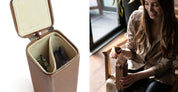 Rhombus prism storage box type 2 - saddle tan