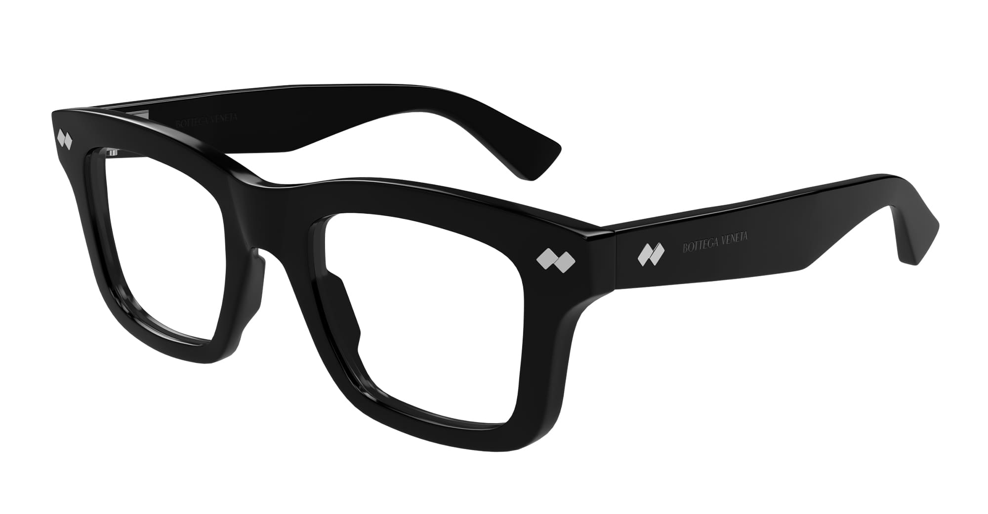 Ottica Mondello Roma - Bottega Veneta - BV1353O-005 - BV1353O-005 - BLACK RX - Acetate - shape Squared - green - EYEWEAR - SUNGLASSES - Donna,Women - lens Clear - Made In Japan