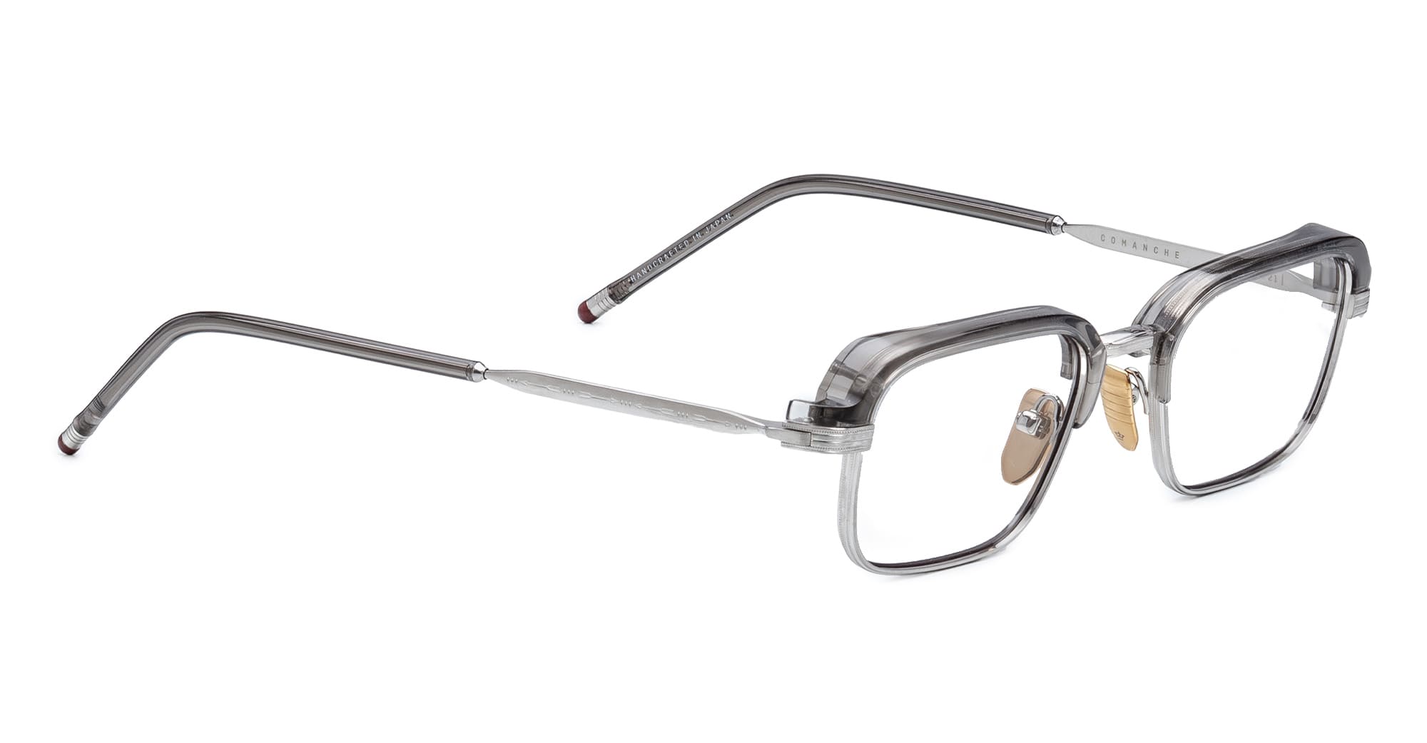 Ottica Mondello Roma - Jacques Marie Mage - JMMCMRX-4E - COMANCHE - TEMPEST RX - Titanium - shape Rectangular - Silver - EYEWEAR - EYEGLASSES - Unisex,Uomo,Donna,Women,Men - lens Clear - Made In Japan