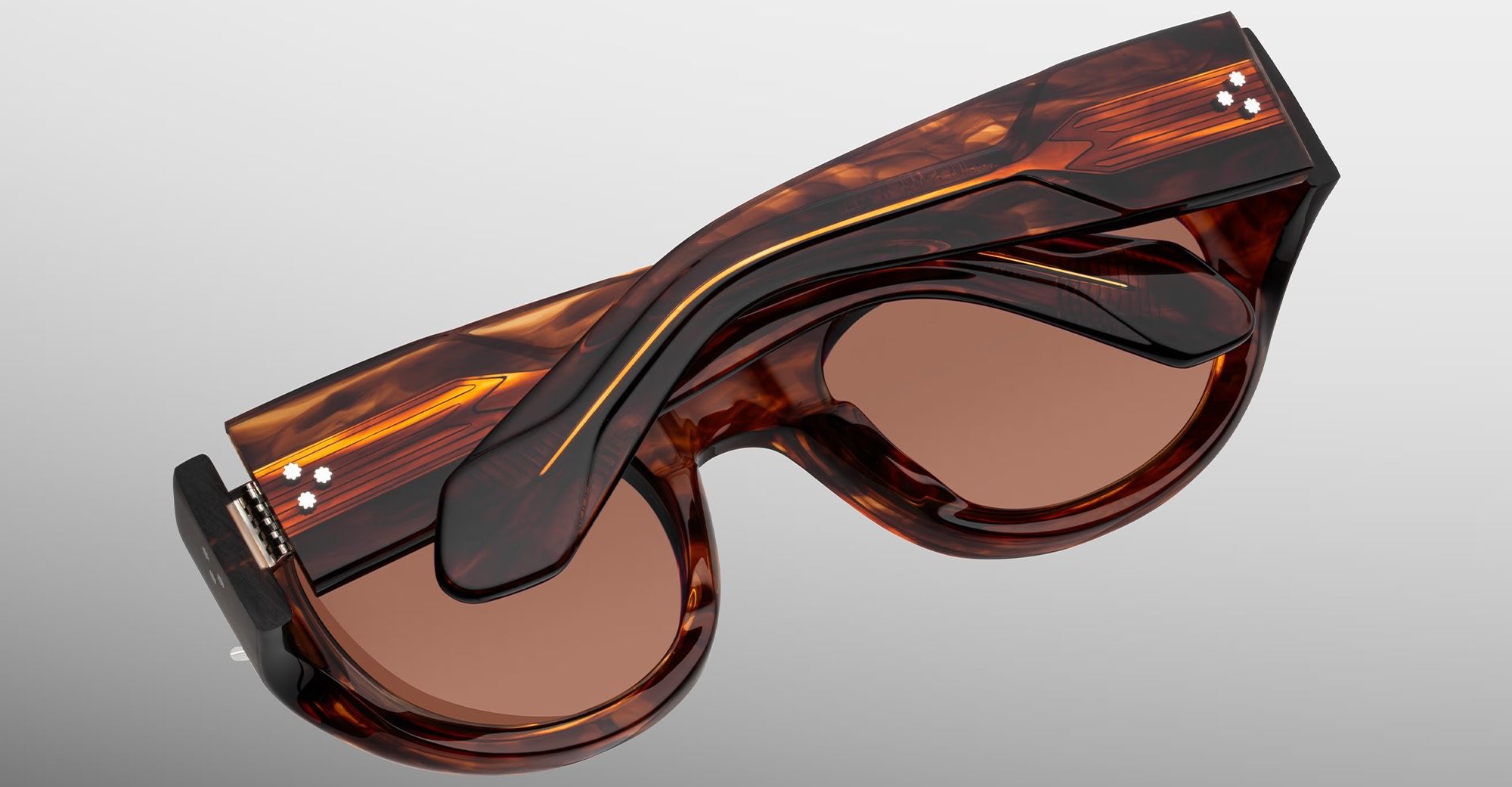 Ottica Mondello Roma - Jacques Marie Mage - JMMLY-18P - CLYDE 2.0 - BOURBON - Acetate - shape Oval - Havana - EYEWEAR - SUNGLASSES - Unisex,Uomo,Donna,Women,Men - lens Brown - Made In Japan