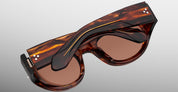 Ottica Mondello Roma - Jacques Marie Mage - JMMLY-18P - CLYDE 2.0 - BOURBON - Acetate - shape Oval - Havana - EYEWEAR - SUNGLASSES - Unisex,Uomo,Donna,Women,Men - lens Brown - Made In Japan
