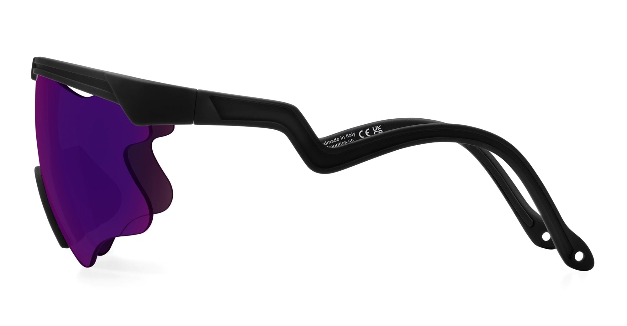 Ottica Mondello Roma - Alba Optics - 8050054514628 - DELTA LEI - BLACK / VZUM PLASMA - Tr90 - shape Mask - Black - EYEWEAR - SUNGLASSES - Unisex,Uomo,Donna,Women,Men - lens purple - Made In Italy