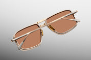 Ottica Mondello Roma - Jacques Marie Mage - JMMER-L4 - EARL - DARJEELING - Titanium - shape Navigator - Gold - EYEWEAR - SUNGLASSES - Unisex,Uomo,Donna,Women,Men - lens Brown - Made In Japan