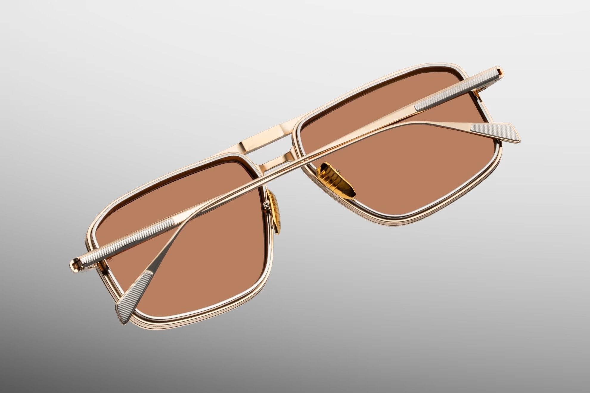 Ottica Mondello Roma - Jacques Marie Mage - JMMER-L4 - EARL - DARJEELING - Titanium - shape Navigator - Gold - EYEWEAR - SUNGLASSES - Unisex,Uomo,Donna,Women,Men - lens Brown - Made In Japan