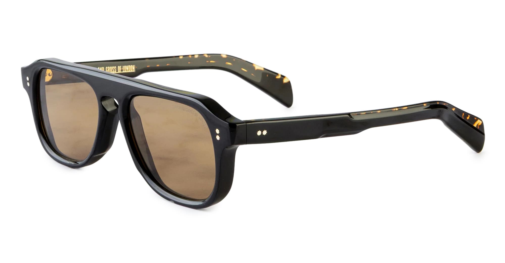 Ottica Mondello Roma - Cutler and Gross - CGSN-GR14-54-01 - GR14 - BLACK - Acetate - shape Pilot - Black - EYEWEAR - SUNGLASSES - Unisex,Uomo,Donna,Women,Men - lens Brown - Made In Italy