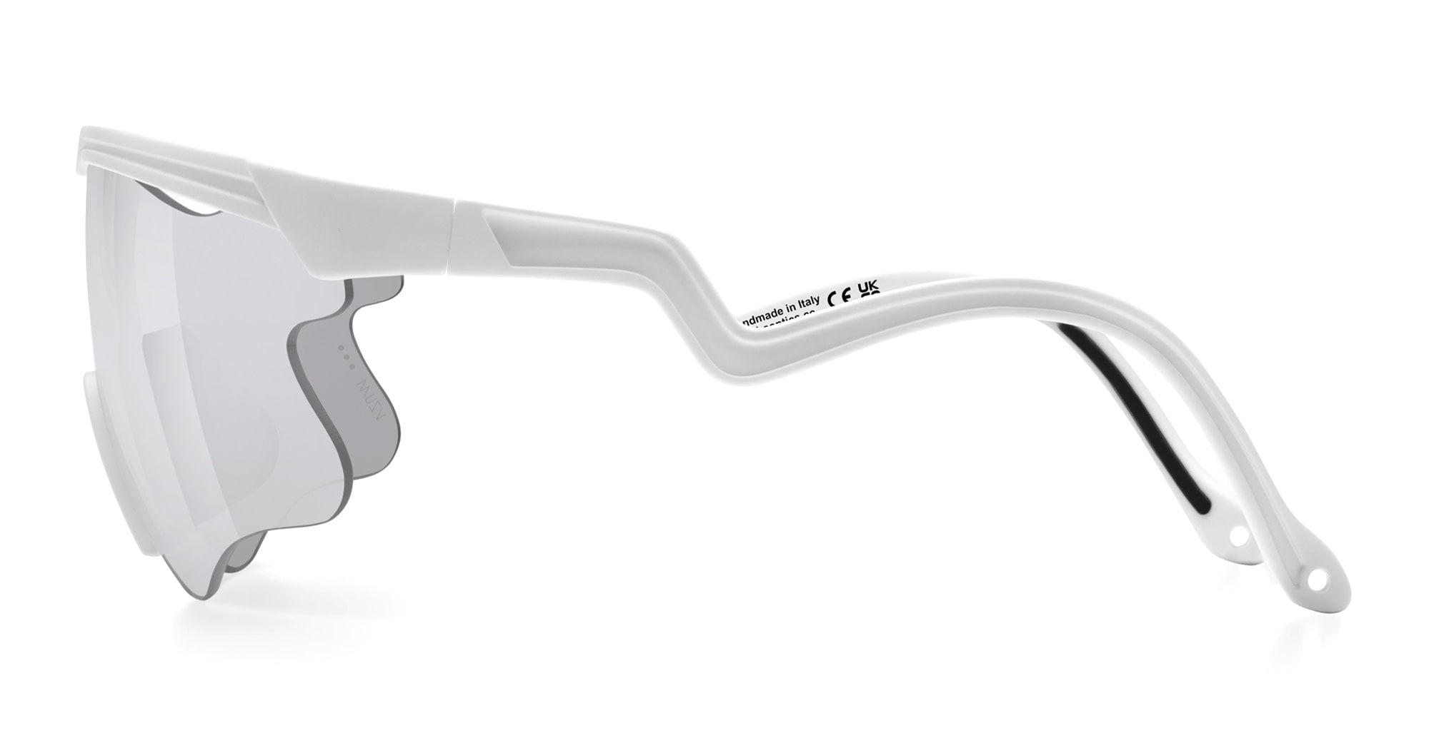 Ottica Mondello Roma - Alba Optics - 8050054518817 - DELTA LEI - WHITE / VZUM SUPER ALU - Tr90 - shape Mask - White - EYEWEAR - SUNGLASSES - Unisex,Uomo,Donna,Women,Men - lens Grey - Made In Italy