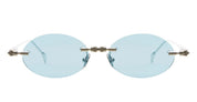 Ottica Mondello Roma - Kuboraum - KRSH62LG0000004E - MASK H62 LG - LIGHT GOLD - Metal - shape Oval - Gold - EYEWEAR - SUNGLASSES - Unisex,Uomo,Donna,Women,Men - lens Blue - Made In Italy