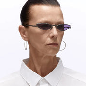 Ottica Mondello Roma - Kuboraum - KRSZ29GM000000VC - MASK Z29 GM - GUNMETAL - metal, acetate - shape Cat-eye - grey - EYEWEAR - SUNGLASSES - Unisex,Uomo,Donna,Women,Men - lens violet - Made In Italy