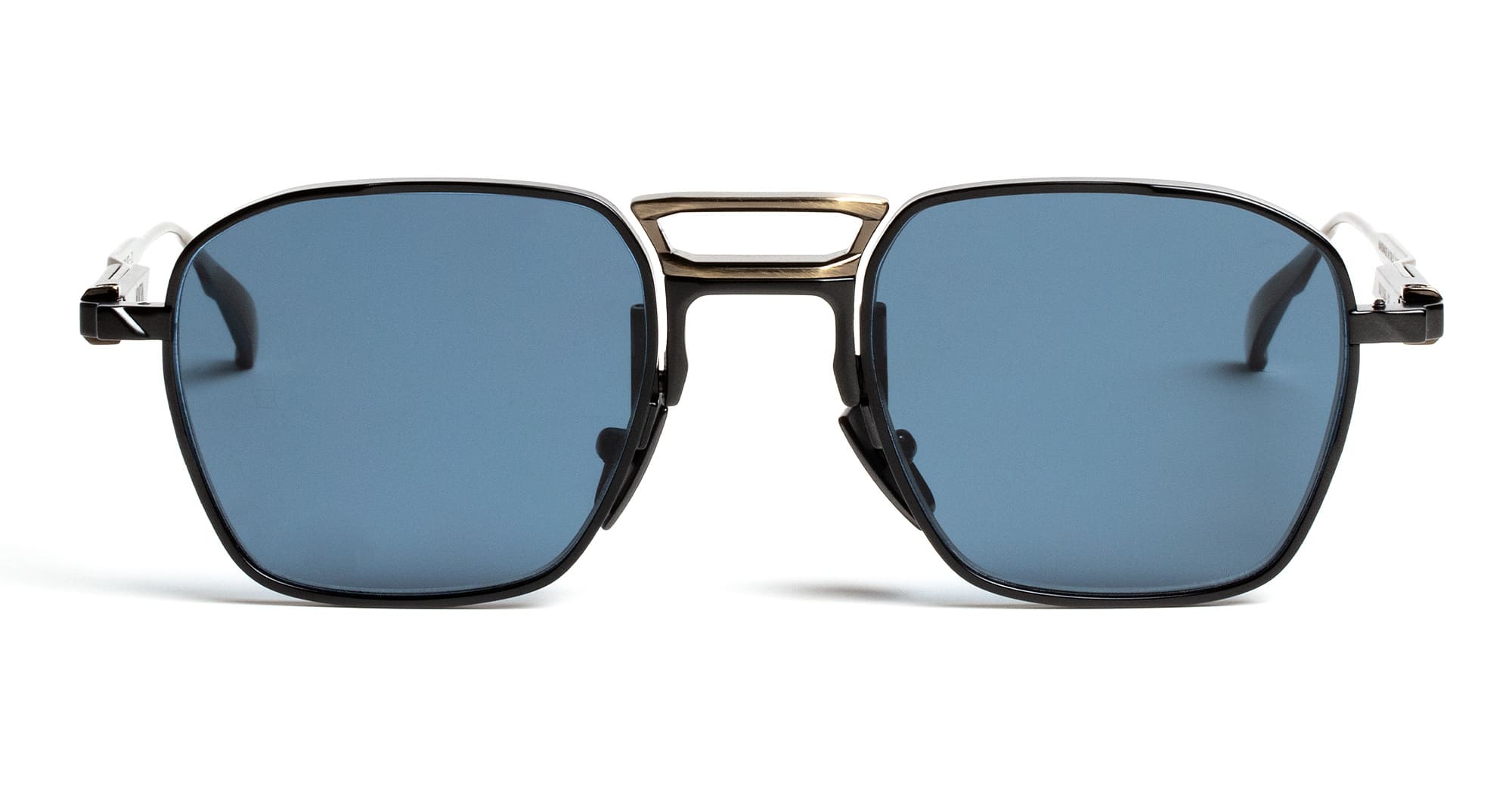  Polar blue Lens - Titanium - shape Squared - grey - EYEWEAR - SUNGLASSES - Uomo,Men - lens Blue - Made In Italy