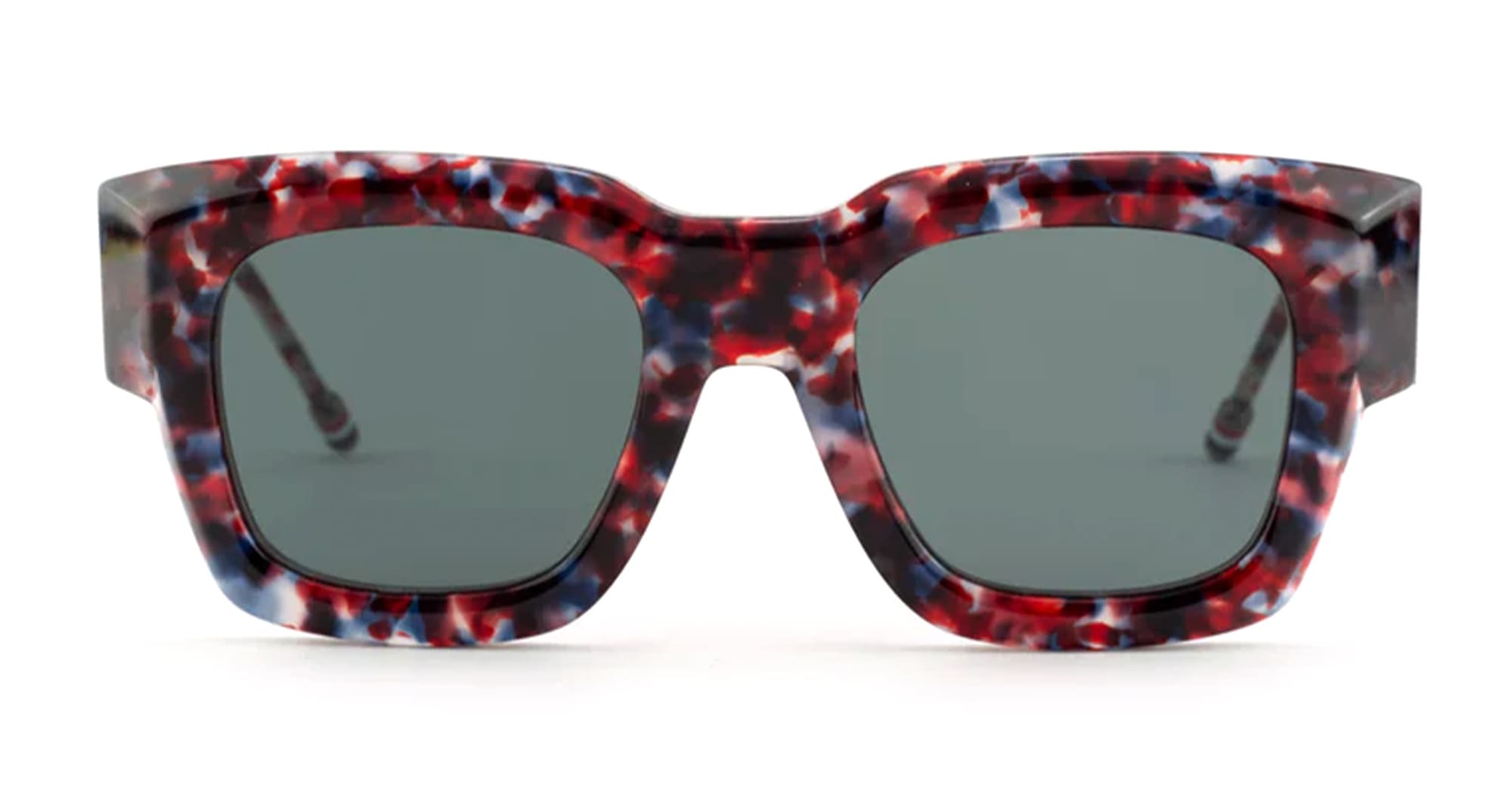 Ottica Mondello Roma - Thom Browne - UES950A-G0002-960-49 - RECTANGULAR - RED / WHITE / BLUE - Acetate - shape  - blue,red havana - EYEWEAR - SUNGLASSES - Unisex,Uomo,Donna,Women,Men - lens  - Made In Japan