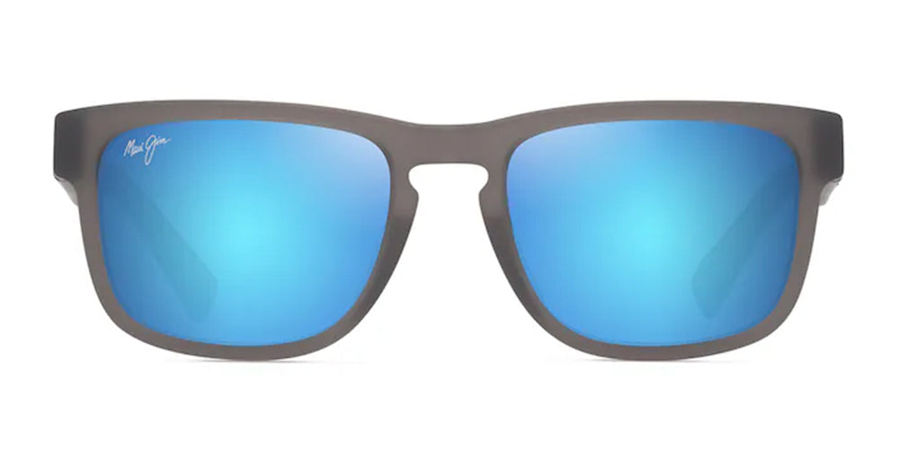 Ottica Mondello Roma - Maui Jim - MJ0593S-004 - KUPULAU - MATTE TRANSPARENT GREY / BLUE HAWAII - nylon - shape Squared - grey - EYEWEAR - SUNGLASSES - Unisex,Uomo,Donna,Women,Men - lens Blue - Made In Japan