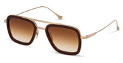 Ottica Mondello Roma - DITA - 7806-W-RTB-GLD-52 - FLIGHT 006 - ROOT BEER / ANTIQUE WHITE GOLD - titanium, acetate - shape Pilot - brown, gold - EYEWEAR - SUNGLASSES - Unisex,Uomo,Donna,Women,Men - lens Gradient brown - Made In Japan