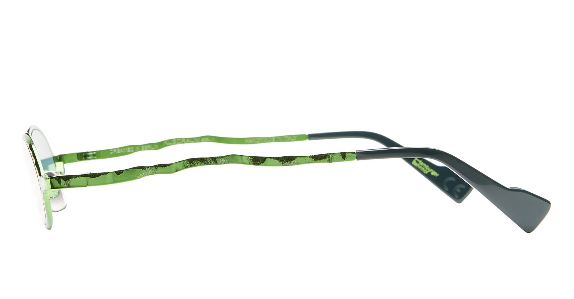 Ottica Mondello Roma - Kuboraum - KRSZ24HB0000004R - MASK Z24 HB - HAMBURGER BANOFF - metal, acetate - shape Oval - green - EYEWEAR - SUNGLASSES - Unisex,Uomo,Donna,Women,Men - lens Green - Made In Italy