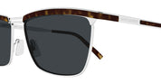 Ottica Mondello Roma - Saint Laurent - SL 795 JOE-002 - SL 795 JOE-002 - SILVER / HAVANA - Acetate - shape Rectangular - dark Havana, silver - EYEWEAR - SUNGLASSES - Unisex,Uomo,Donna,Women,Men - lens Grey - Made In Italy