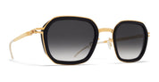 Ottica Mondello Roma - Mykita - 10091573 - BEAM - MH7 PITCH BLACK / GLOSSY GOLD - stainless steel - shape Squared - gold, black - EYEWEAR - SUNGLASSES - Unisex,Uomo,Donna,Women,Men - lens Gradient grey - Made In Germany