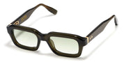 Ottica Mondello Roma - John Dalia - P15-C163 - PROJECT 15 -  C163 Olive Translucid / Yellow Gold - Acetate - shape Rectangular - green, gold - EYEWEAR - SUNGLASSES - Unisex,Uomo,Donna,Women,Men - lens Gradient green - Made In France