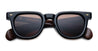 Ottica Mondello Roma - Jacques Marie Mage - JMMVE-10A - VENDOME - NOIR X - Acetate - shape Panto - black, brown - EYEWEAR - SUNGLASSES - Uomo,Men - lens orange - Made In Japan