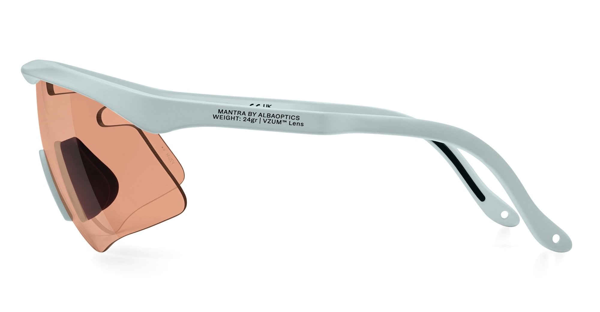 Ottica Mondello Roma - Alba Optics - 8050054517957 - MANTRA - ICE / VZUM SALMON - Tr90 - shape Mask - grey - EYEWEAR - SUNGLASSES - Unisex,Uomo,Donna,Women,Men - lens Pink - Made In Italy