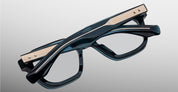 Ottica Mondello Roma - Jacques Marie Mage - JMMPTRX-9F - TOMLIN - INDIGO RX - Acetate - shape Squared - blue - EYEWEAR - EYEGLASSES - Unisex,Uomo,Donna,Women,Men - lens Clear - Made In Japan