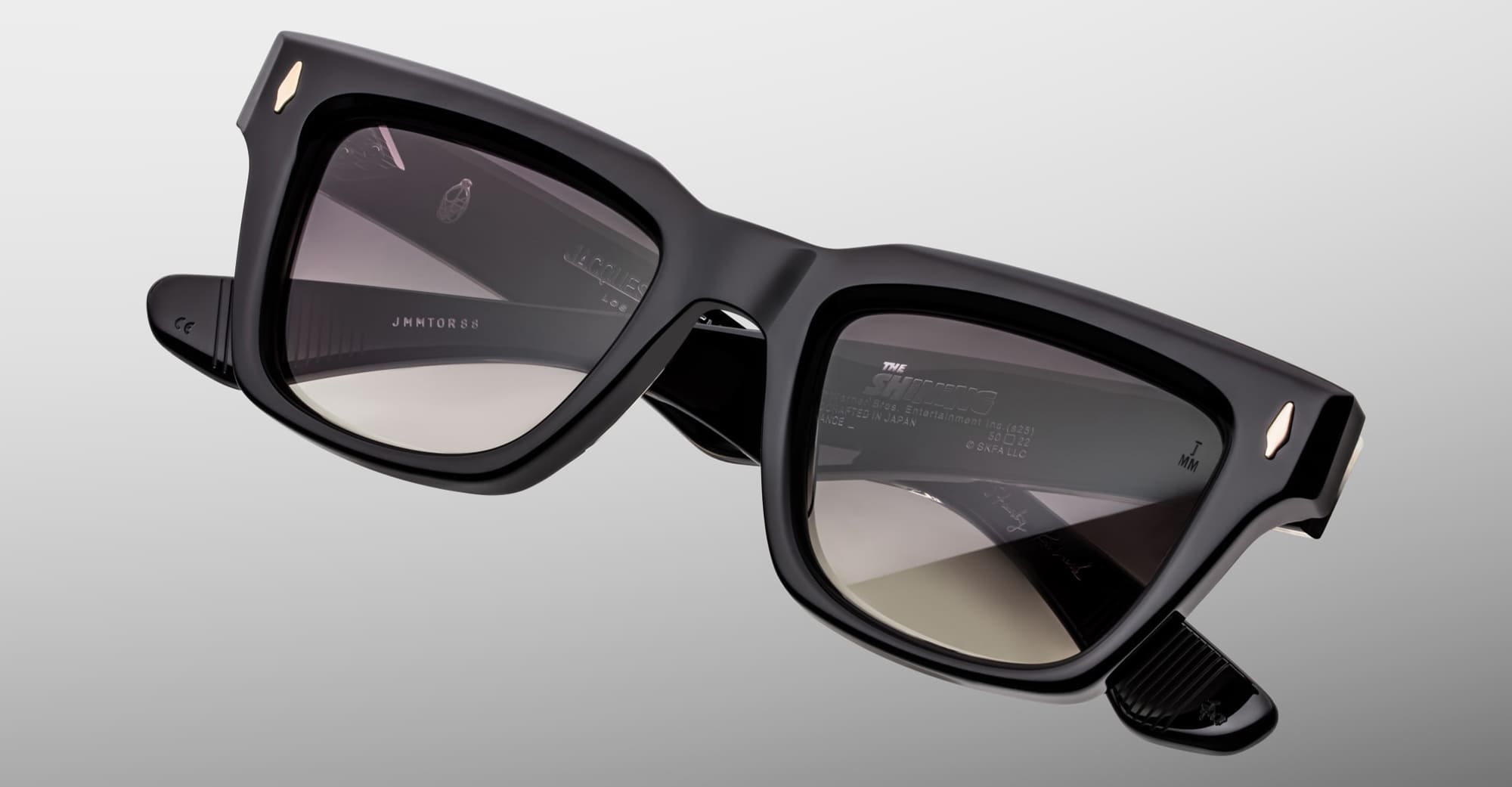 Ottica Mondello Roma - Jacques Marie Mage - JMMTOR-88 - STANLEY KUBRICK BY JMM: TORRANCE - BLACK - Acetate - shape Squared - Black - EYEWEAR - SUNGLASSES - Unisex,Uomo,Donna,Women,Men - lens Grey - Made In Japan