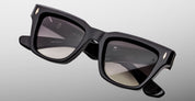 Ottica Mondello Roma - Jacques Marie Mage - JMMTOR-88 - STANLEY KUBRICK BY JMM: TORRANCE - BLACK - Acetate - shape Squared - Black - EYEWEAR - SUNGLASSES - Unisex,Uomo,Donna,Women,Men - lens Grey - Made In Japan