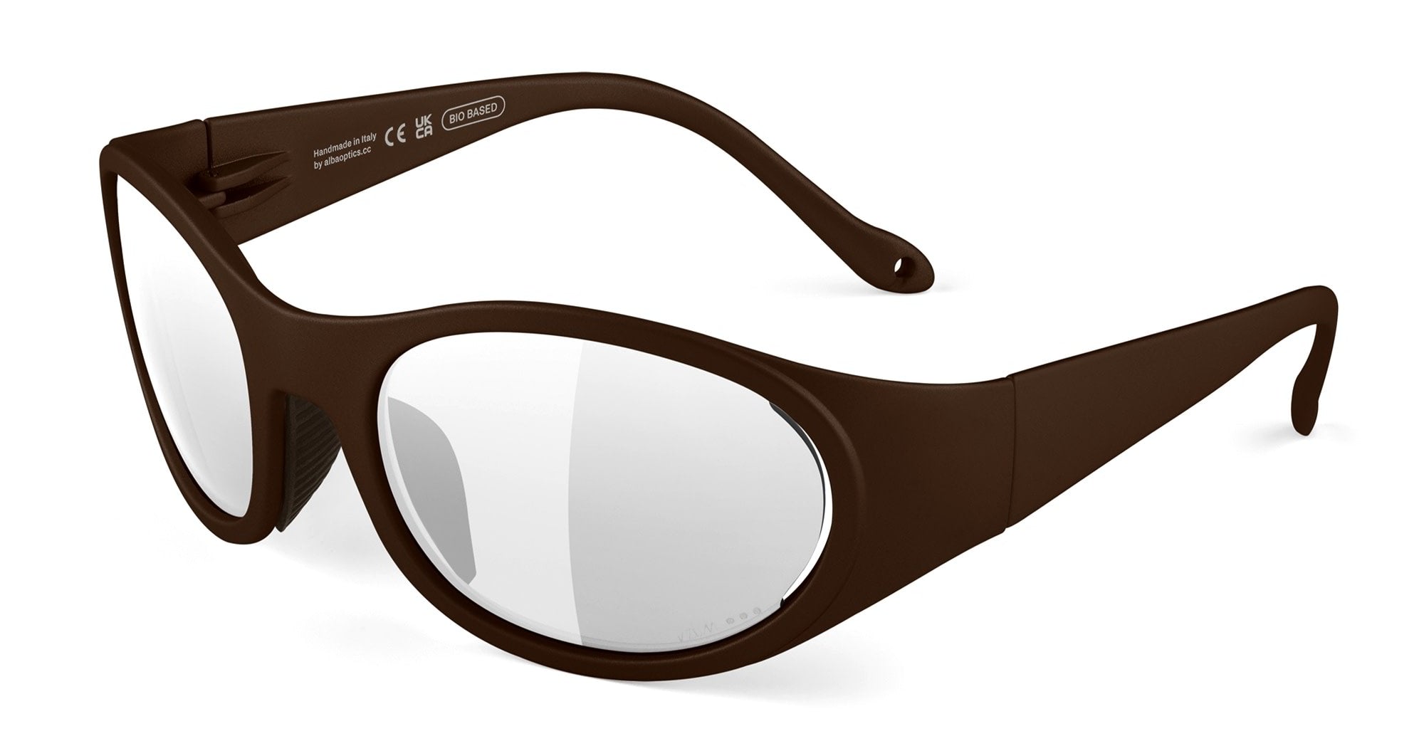  VZUM ALU - Tr90 - shape Oval - brown - EYEWEAR - SUNGLASSES - Unisex,Uomo,Donna,Women,Men - lens Grey - Made In Italy