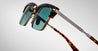 Ottica Mondello Roma - Jacques Marie Mage - JMMIL-13V - ALIN - BEAU - titanium, acetate - shape Clubmaster - Tortoise - EYEWEAR - SUNGLASSES - Uomo,Men - lens turquoise - Made In Japan