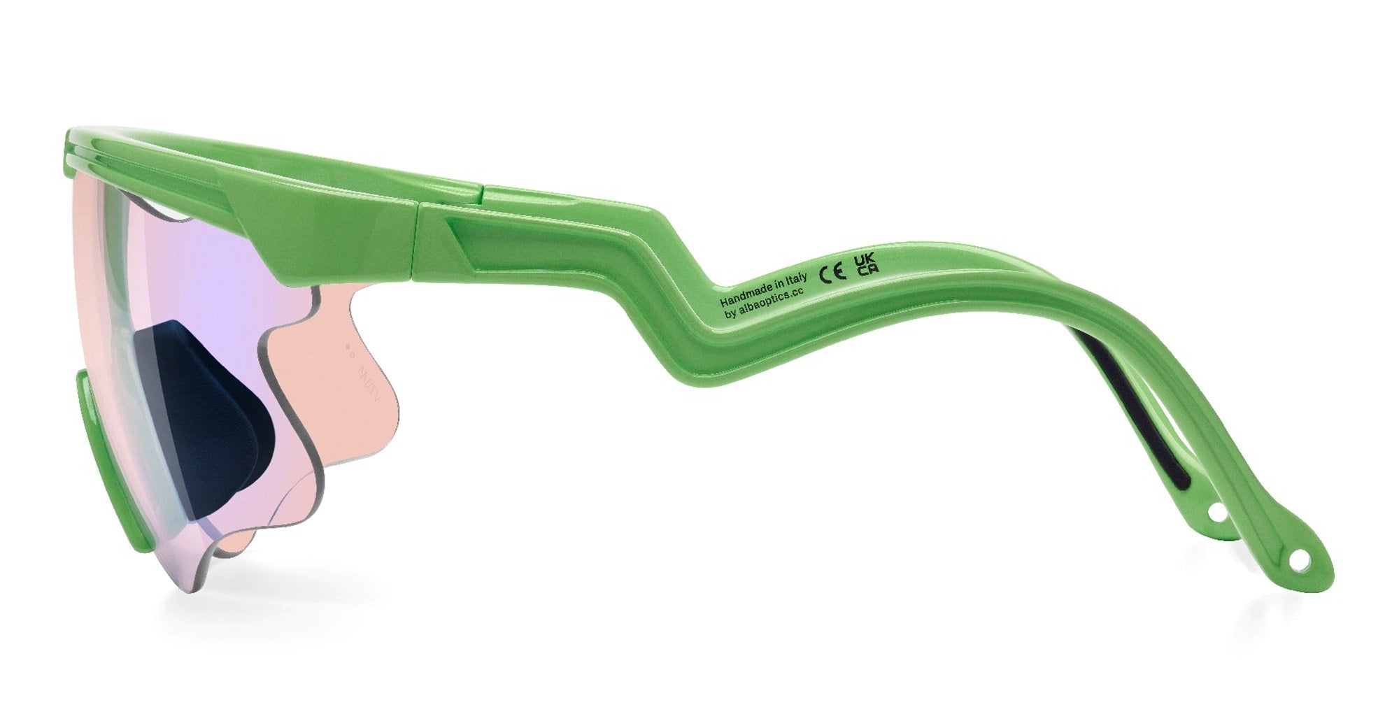 Ottica Mondello Roma - Alba Optics - 8050054517858 - DELTA LEI - PISTACHIO / VZUM F-LENS FLM - Tr90 - shape Mask - green - EYEWEAR - SUNGLASSES - Unisex,Uomo,Donna,Women,Men - lens purple - Made In Italy