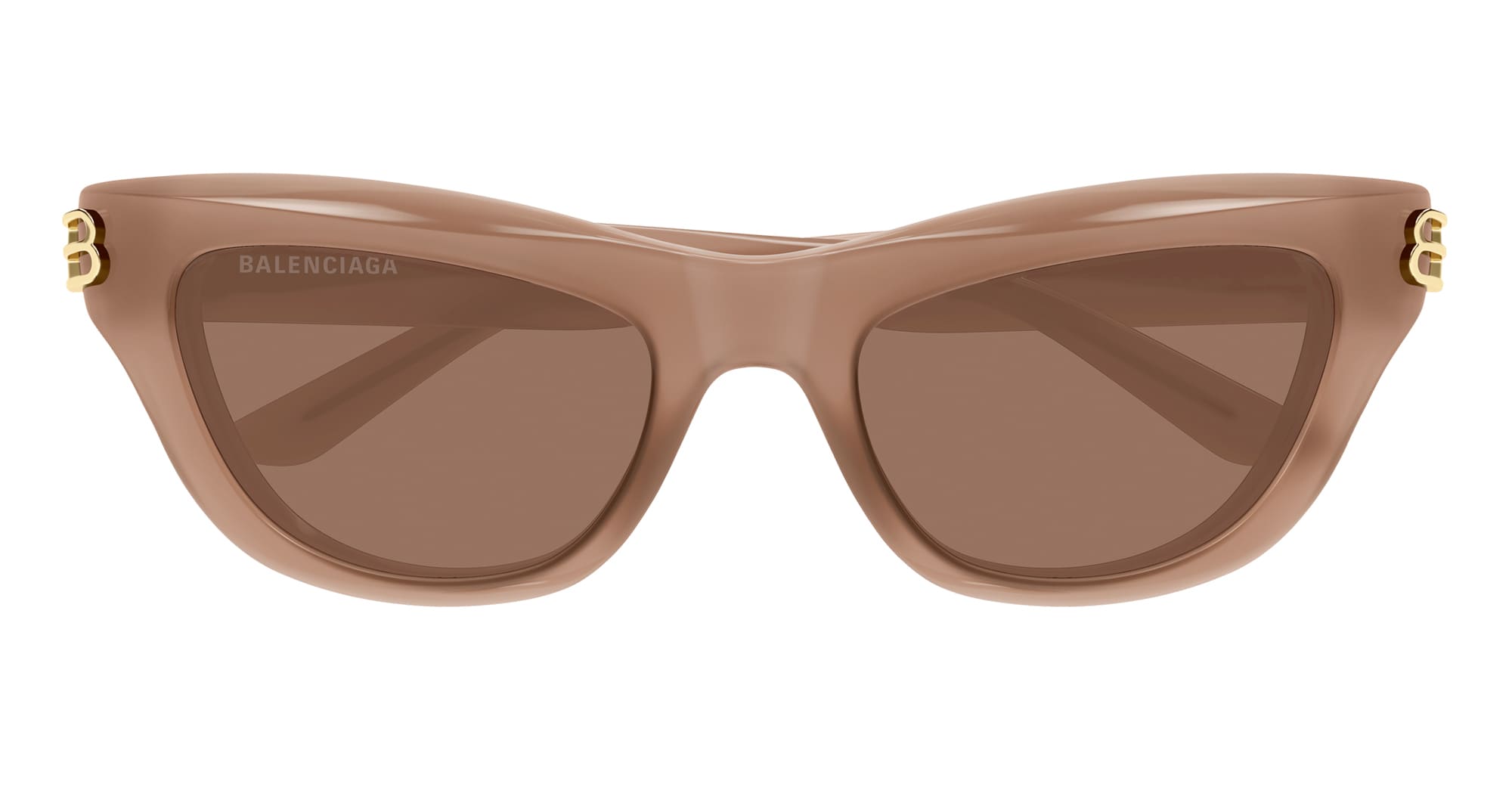 Ottica Mondello Roma - Balenciaga - BB0430S-004 - BB0430S-004 - NUDE BROWN - Recycled acetate - shape Cat-eye - nude - EYEWEAR - SUNGLASSES - Donna,Women - lens Brown - Made In Japan