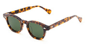 Ottica Mondello Roma - Julius Tart - JTPL-103C-2B-G-15 - AR 48X24 - TORTOISE / DARK GREEN LENS - Acetate - shape Panto - Tortoise - EYEWEAR - SUNGLASSES - Unisex,Uomo,Donna,Women,Men - lens Green - Made In Japan