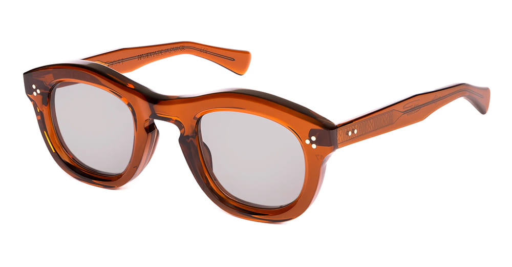 Ottica Mondello Roma - Max Pittion - MXPL-016H  - LE CAGOT - FRENCH BEER DARK / LIGHT GREY LENS - Acetate - shape Round - light grey - EYEWEAR - SUNGLASSES - Unisex,Uomo,Donna,Women,Men - lens light grey - Made In Japan