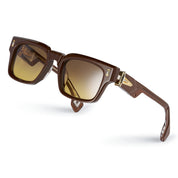 Ottica Mondello Roma - T HENRI - ELAC - ELVA - COCOA - Acetate - shape Squared - brown - EYEWEAR - SUNGLASSES - Unisex,Uomo,Donna,Women,Men - lens Gradient brown - Made In Japan