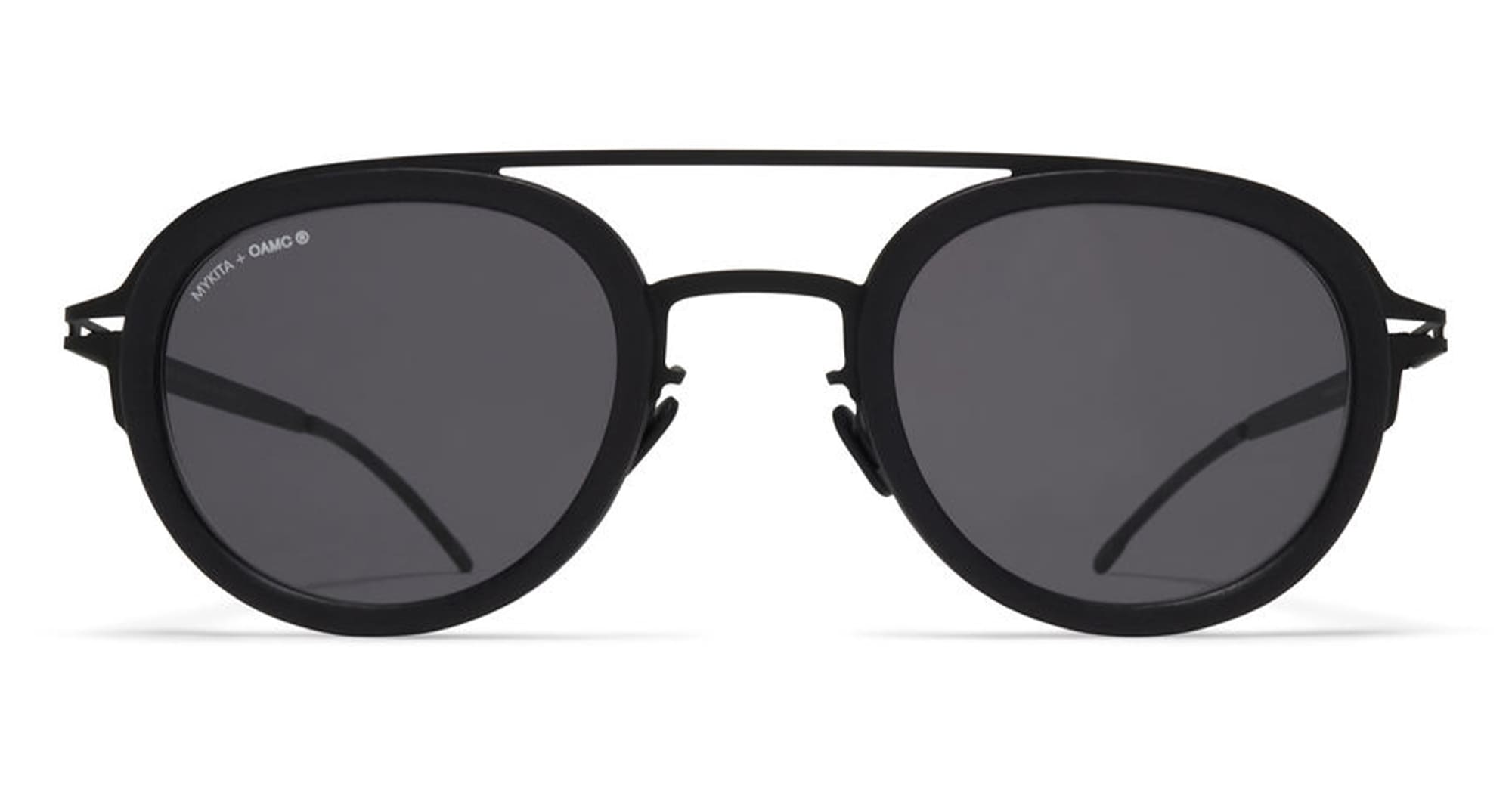 Ottica Mondello Roma - Mykita - 10089967 - GRUNT - MH6 Pitch Black - stainless steel - shape Pilot - Black - EYEWEAR - SUNGLASSES - Unisex,Uomo,Donna,Women,Men - lens Grey - Made In Germany