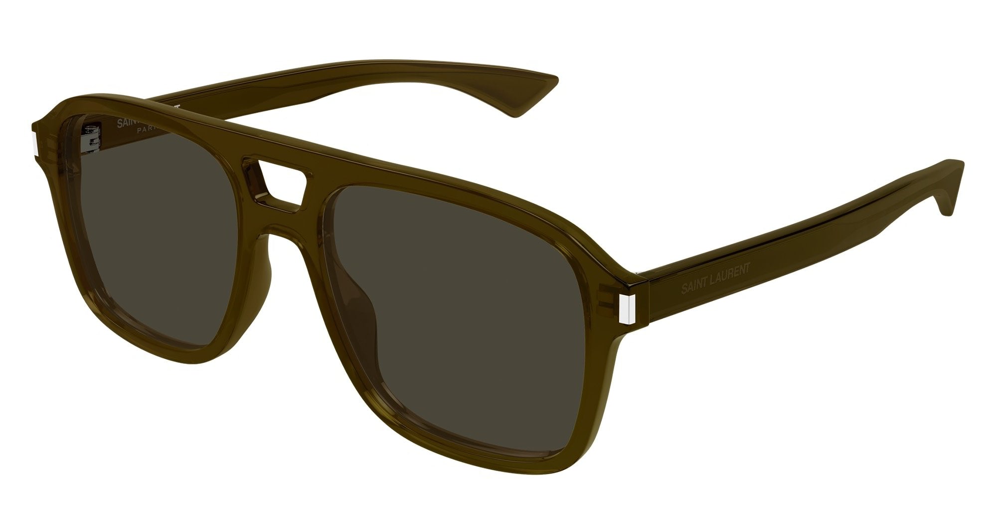 Ottica Mondello Roma - Saint Laurent - SL 881-004 - SL 881-004 - BROWN / GREY LENS - Acetate - shape Navigator - brown - EYEWEAR - SUNGLASSES - Unisex,Uomo,Donna,Women,Men - lens Grey - Made In Japan