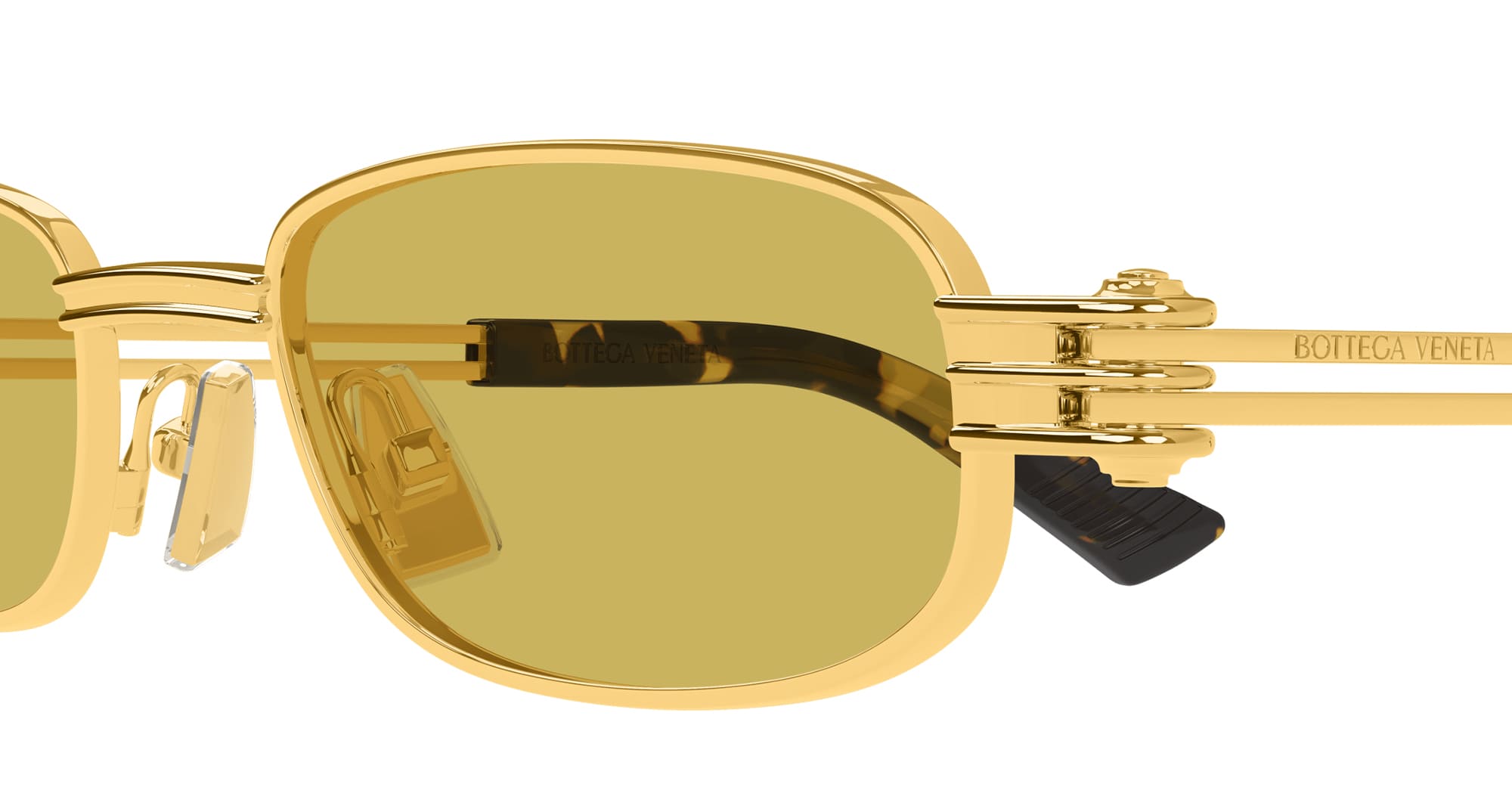 Ottica Mondello Roma - Bottega Veneta - BV1381S-002 - BV1381S-002 - GOLD - Metal - shape Rectangular - Gold - EYEWEAR - SUNGLASSES - Unisex,Uomo,Donna,Women,Men - lens yellow - Made In Japan