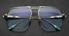 Ottica Mondello Roma - Jacques Marie Mage - JMMLB-41 - LAST FRONTIER VI - LABARGE - SILVER - Titanium - shape Navigator - Silver - EYEWEAR - SUNGLASSES - Uomo,Men - lens light blue - Made In Japan