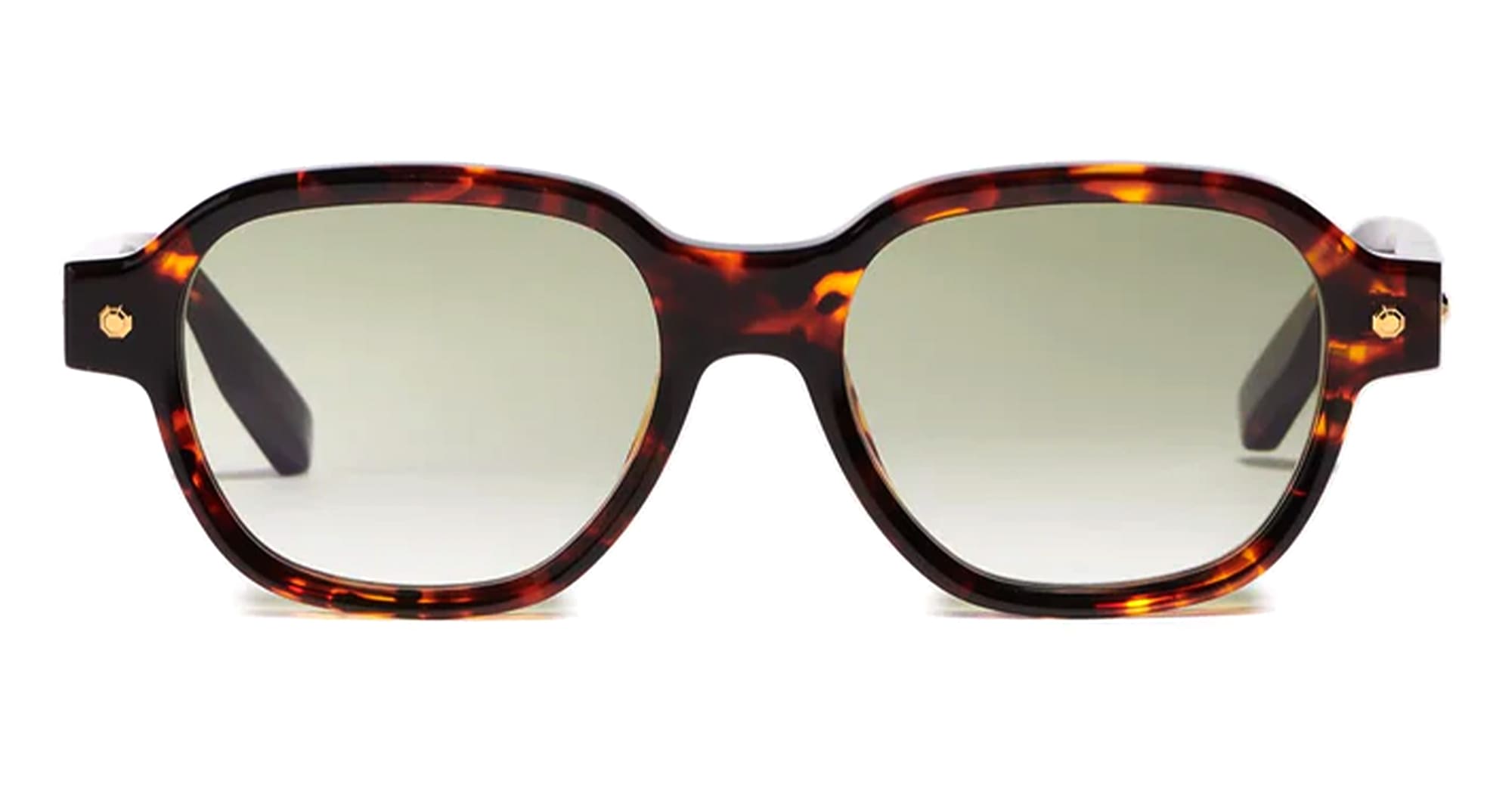 Ottica Mondello Roma - John Dalia - P12-C141 - PROJECT 12 - C141 - Classic Havana - Yellow Gold - Acetate - shape Round - havana, gold - EYEWEAR - SUNGLASSES - Unisex,Uomo,Donna,Women,Men - lens Gradient green - Made In France