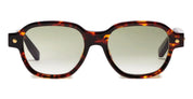 Ottica Mondello Roma - John Dalia - P12-C141 - PROJECT 12 - C141 - Classic Havana - Yellow Gold - Acetate - shape Round - havana, gold - EYEWEAR - SUNGLASSES - Unisex,Uomo,Donna,Women,Men - lens Gradient green - Made In France