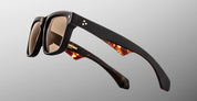 Ottica Mondello Roma - Jacques Marie Mage - JMMHYS-15A - HYANNIS - NOIR 15 - Acetate - shape Rectangular - Black - EYEWEAR - SUNGLASSES - Unisex,Uomo,Donna,Women,Men - lens brass - Made In Japan