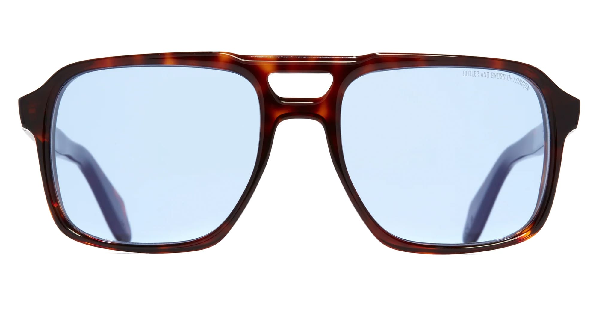  BLUE LENS - Acetate - shape Aviator - dark tortoise - EYEWEAR - SUNGLASSES - Unisex,Uomo,Donna,Women,Men - lens Blue - Made In Italy