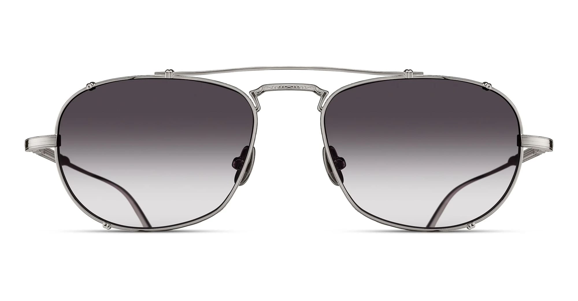 Ottica Mondello Roma - Matsuda - M3151.SG.PW.54 - M3151 - PALLADIUM WHITE - Titanium - shape Rectangular - Palladium - EYEWEAR - EYEGLASSES - Unisex,Uomo,Donna,Women,Men - lens Gradient grey - Made In Japan