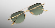 Ottica Mondello Roma - Jacques Marie Mage - JMMCEN-12M - CENDRAS - MUSKET - Titanium - shape Pilot - Gold - EYEWEAR - SUNGLASSES - Unisex,Uomo,Donna,Women,Men - lens Green - Made In Japan
