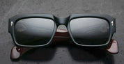 Ottica Mondello Roma - Jacques Marie Mage - JMMDK-6P - LAST FRONTIER VI - DAKOTA - BLOODSTONE - Acetate - shape Rectangular - black, burgundy - EYEWEAR - SUNGLASSES - Uomo,Men - lens Black - Made In Japan