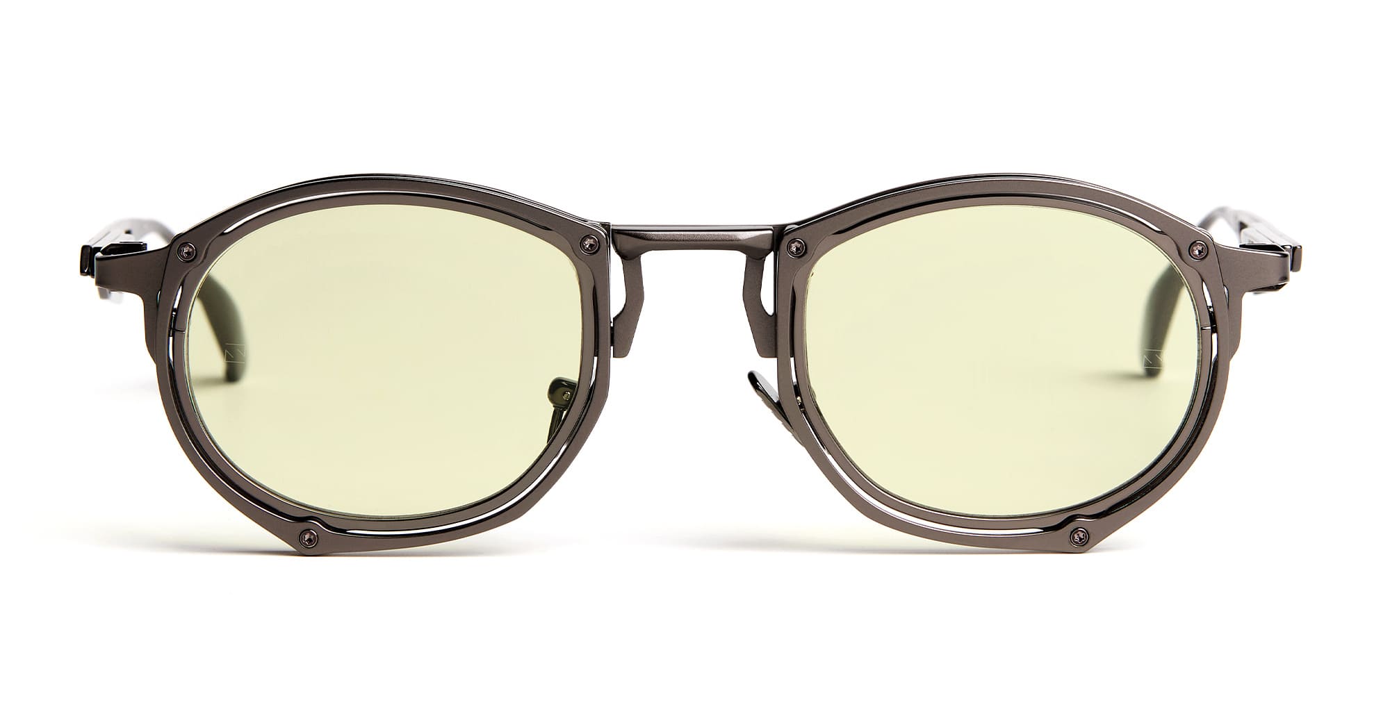  Green Lens - Metal - shape Oval - grey - EYEWEAR - SUNGLASSES - Uomo,Men - lens Green - Made In Italy
