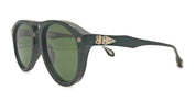 Ottica Mondello Roma - Daizo - A-AVR001e-B1-PG01 - JUN - BLACK / GREEN LENS - Acetate - shape Pilot - Black - EYEWEAR - SUNGLASSES - Unisex,Uomo,Donna,Women,Men - lens Green - Made In Japan