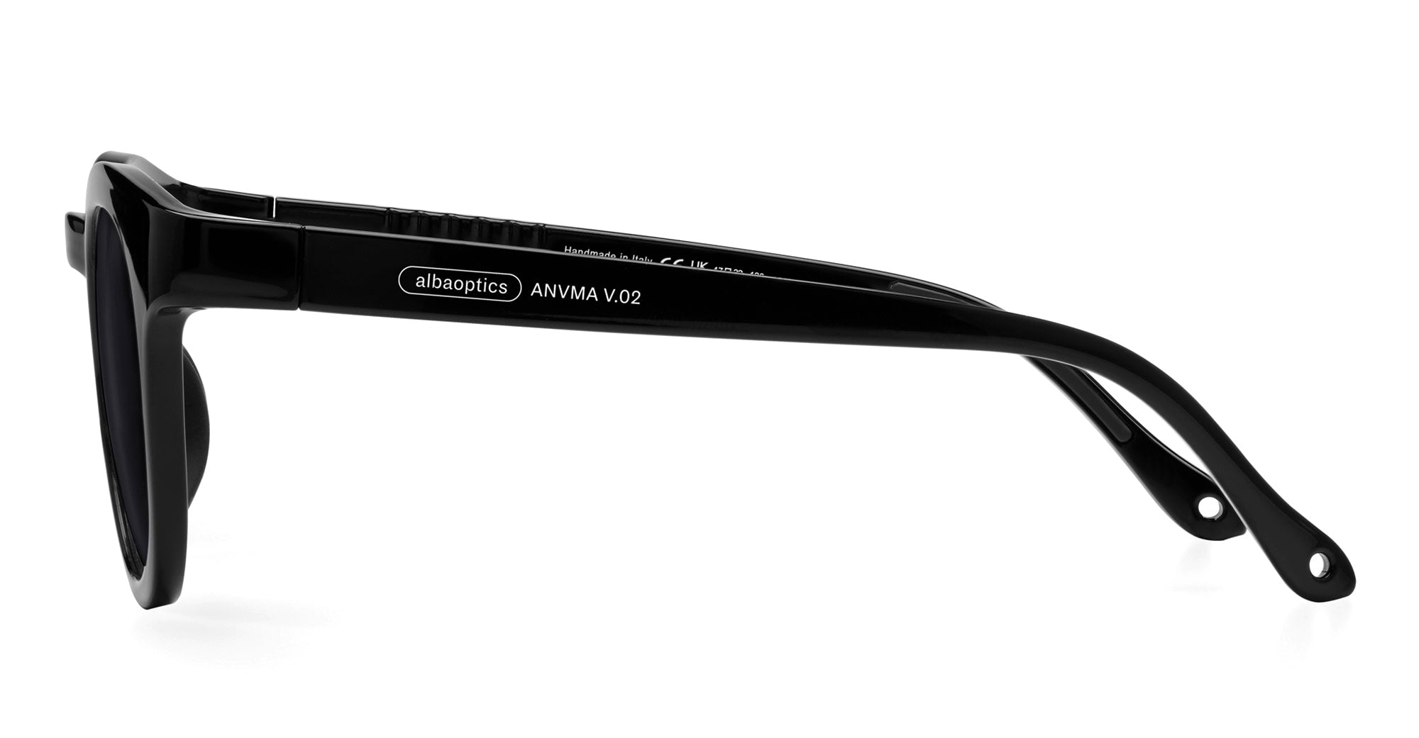 Ottica Mondello Roma - Alba Optics - 8050054517209 - ANVMA V.02 - BLACK / VZUM POLAR GREY - Tr90 - shape Panto - Black - EYEWEAR - SUNGLASSES - Unisex,Uomo,Donna,Women,Men - lens Grey - Made In Italy